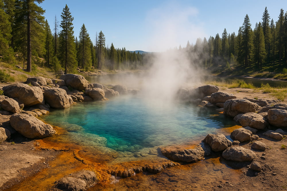 Hot springs landscape